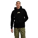 santa cruz guzman scroll front felpa con cappuccio da uomo, nero , m