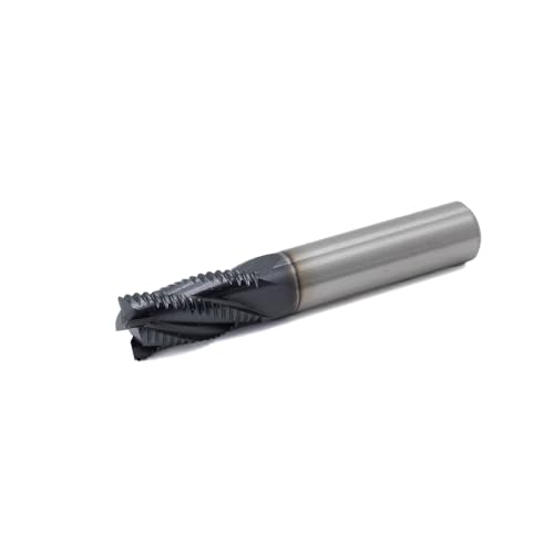 Image of Roughing End Mill JESTUOUS HSS Square Nose 4 Flute Fine Tooth Bit 1 /2 inch Shank Dia. 1 inch Flute Length for Milling Metal Steels,1 Piece