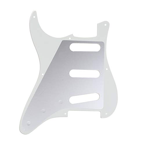 Musiclily Pro 8 trous 50s 57 Style Vintage Strat SSS Guitare Pickguard pour American Stratocaster, 3Plis Parchemin - Les Beatles, Paul McCartney, John Lennon, RIngo Starr, George Harrison Musiclily Pro 8 trous 50s 57 Style Vintage Strat SSS Guitare Pickguard pour American Stratocaster, 3Plis Parchemin – Image 3