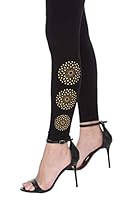 Plus Size Cotton Lycra Stretchable Bottom Printed Ankle Length Leggings for Womens Black (3XL)