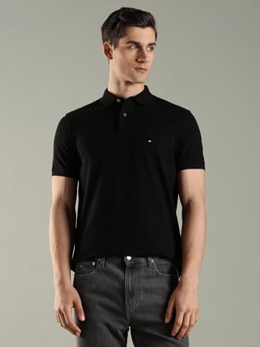 Image of Solid Regular fit Cotton Polo t-Shirt