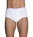 Fruit of the Loom Mens Cotton White Briefs 6 Pack, L, White