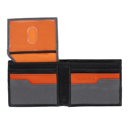 Timberland PRO Men's Milled Canvas and Leather Passcase Wallet, Black4