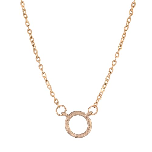 Serenity Circle Charm Necklace Plated