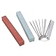 Gitarren Sattelfeile, Gitarren Pflegeset Metall Sattelmutter Flache Feile Steg Schleifsteine Kit Geigen Feilenset Bass Polieren Schleifblock Zubehör für Ukulele Saiten Instrumente Reparatur Werkzeuge