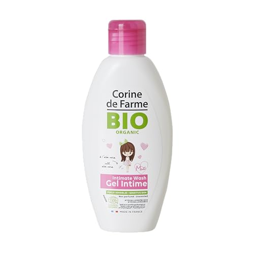 Corine de Farme - Gel Intimo Miss Bio 125ml Niñas 2 Años y + - Higiene Íntima Suave Aloe Vera - Respeta el Equilibrio de la Flora Íntima, Hidrata y Alivia las Molestias - Certificado Ecológico ECOCERT