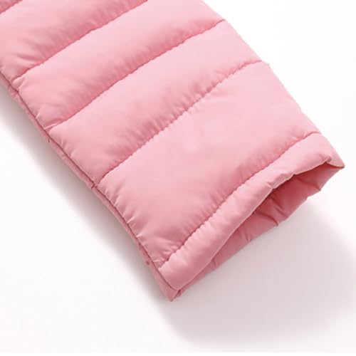 sfdgfhyf Boys Girls Long Quilted Puffer Jacket Kids Winter Coat Lightweight Packable Hooded Down Coat Zipper3