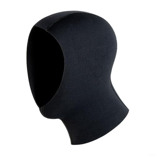 EXTRWORY Cappuccio in neoprene per immersioni subacquee, 3 mm, 5 mm, copertura per la testa, cuffia da nuoto elastica per snorkeling surf nuoto (L/XL 3 mm nero)