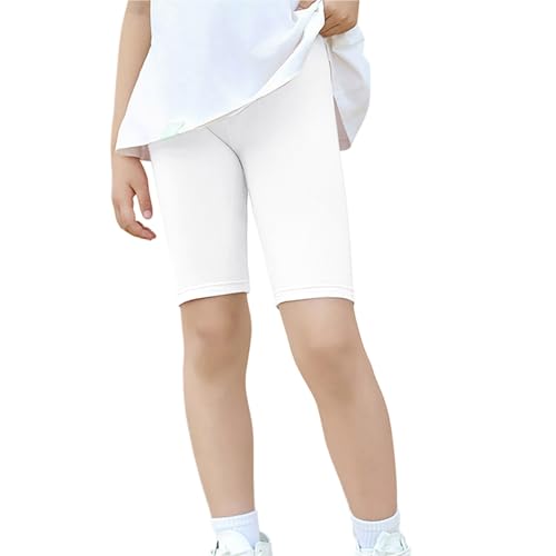 Leggings de ciclismo para niñas, adolescentes, yoga, baile, pantalones de motociclista, para escuela, deportes, entrenamiento, ropa de verano, delgados, transpirables, cintura elástica, longitud a la