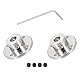 DMiotech 2Pack 7mm Flansch Verbinder Wellenkupplung mit M2 Sechskantschlüssel Schrauben