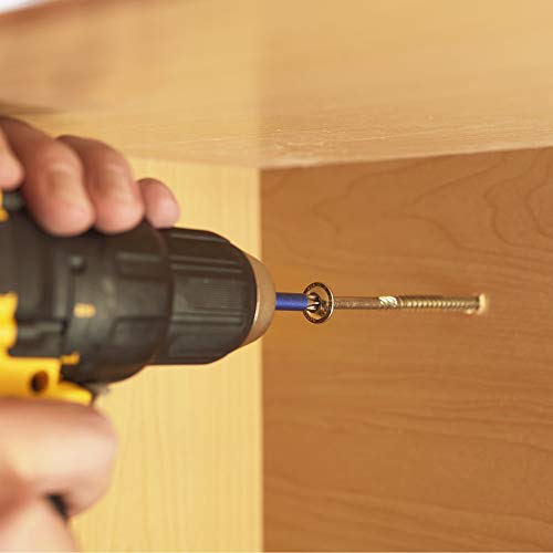 #9 x 3-1/2" Tornillos para gabinete Saberdrive 1 LB, aproximádamente 64 piezas, tornillos de madera duraderos, rosca serrada para fijación segura, evita el desgaste por deslizamiento miniatura 5