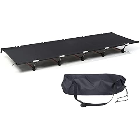 Hengqiyuan Feldbett Ultraleichtes Outdoor-Bett aus Aluminium Tragbares Feldbett Büro Pausenbett Zelten Camping Wandern Garten Belastbarkeit Cover