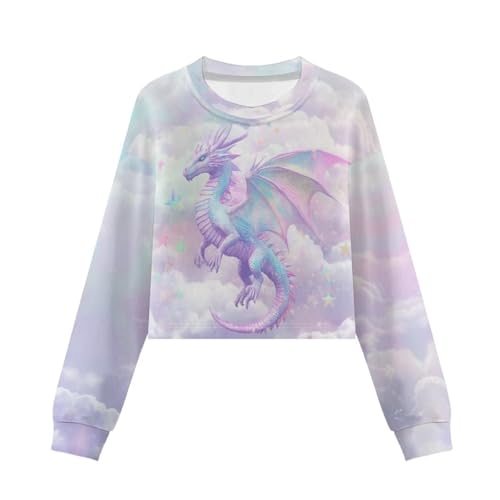 Crop Tops for Kids 5-6 Crewneck Long Sleeve Shirts for Girls Cute Kawaii Outdoor and Indoor4