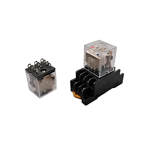 Relé electromagnético DC 12V HH63P de 11 pines con base de conexión 2