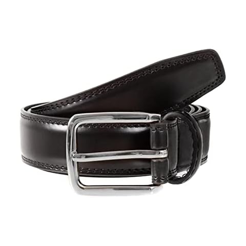 Dents Men's Black Leather Belt L Cover