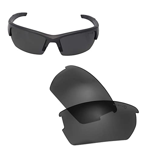 Walleva Replacement Lenses For Wiley X Valor Sunglasses - Multiple Options Available (Black - Mr. Shield Polarized) #TOP1