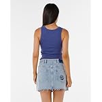 Rip Curl Women's Ribbed Cropped Tank Top – Sleeveless Fitted Tee - Image 2