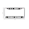 U.S. Army Combat Veteran Chrome License Plate Frame