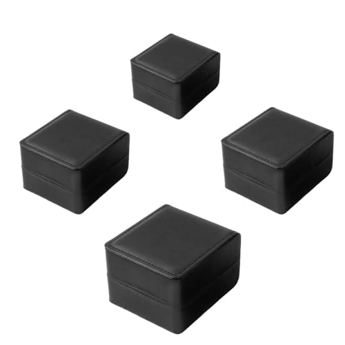 YekouMax Porta Orologi Uomo, Custodia per Orologio in Pelle PU, Scatola Regalo con Cuscino per la Maggior Parte Degli Orologio, Scatola Orologi per Regalo uomo donna (4, Nero-4)