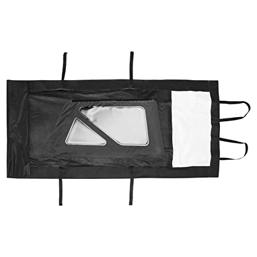 WEHOPE Soft Top Window Storage Bag Compatible with Jeep Wrangler 1976-2018 CJ YJ TJ and JK - 2-Door & 4-Door. Roll-up for compact storage multiple layers of lining to protect soft-top windows.