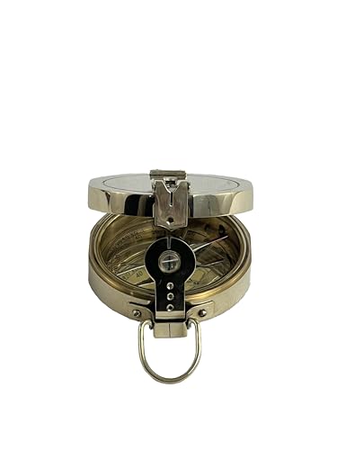 Brújula Clinómetro de Latón – Herramienta de Navegación y Medición de Ángulos Precisa con Diseño Antiguo, 9 x 7.5 x 3.5 cm miniatura 6