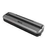 NESCO VS-74S Vacuum Sealer Machine – 3 Modes, Built-in Cutter, Soft Vacuum for Fragile Foods, External Canister Port, 20 Vacuum Bags Included, Compact Design