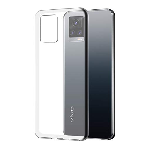 Image of Fashionury Crystal Clear Case for Vivo V20 | Yellowing Resistance | Transparent TPU Silicone | Raised Camera Lips | Slim Transparent Cover