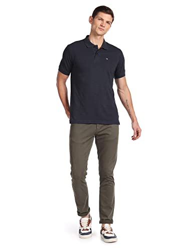 Image of Arrow Sport Solid Polo T-Shirt for Men - Regular Fit, Cotton Half Sleeves Mens Tshirt