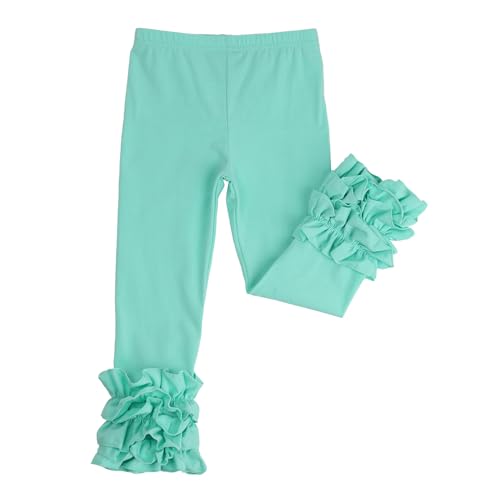 Image of HOOLCHEAN Baby Toddler and Little Girls Cotton Ruffle Leggings