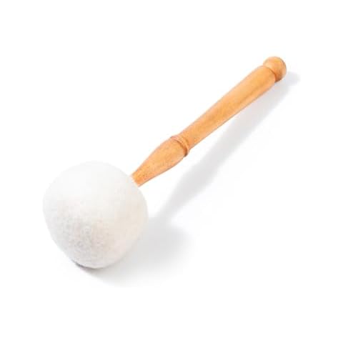 Drum Mallet Wool Felted Drum Stick - 9 Inches Wool Mallet for Gongs & Large Singing Bowls by Himalayan Bazaar Cover
