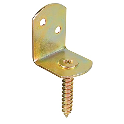 Flechtzaunhalter gelb verzinkt in L-Form 100 Stück Cover