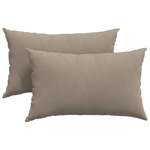 HETFTJN Set di 2 cuscini da divano, colore tortora, 50 x 30 cm, moderni cuscini decorativi in tessuto per soggiorno e camera da letto, cuscini decorativi rettangolari con rivestimento sfoderabile e