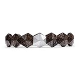 AWNL Men's Hexagonal Bronzite Bracelet with Sterling Silver Charm Natural Gemstone (13 mm) Bracelet