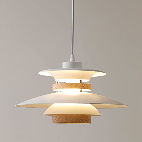 Pendentif Multicouche en Bois Luminaire Ajusté pour Îlot de Cuisine Moderne