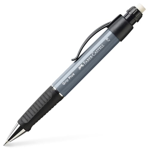 Faber-Castell Grip Plus Mechanical Pencil + 12 x 0.7mm HB Refill Leads + Eraser Refills in Envelope Packaging - Stone Grey Barrel - Image 2
