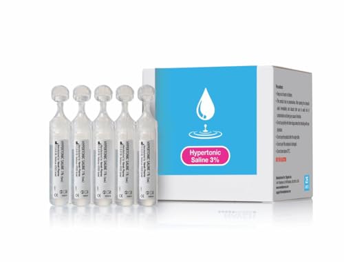 Image of NAVEH PHARMA 3% Hypertonic Saline Solution for Nebulizer - 25 Single-Use Ampoules for Airway Moisturizing - Sodium Chloride Inhalation Solution for All Ages