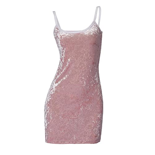 VEECOOCOS Movie President's Daughter Dress Women's Pink Slip Dress (S)