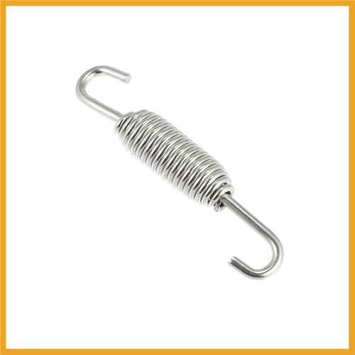 Image of 1 Set 31mm 1.22 inch Motorcycle Exhaust Pipe Spring with U Shape Hooks Stainless Steel Silver Tone Replacement