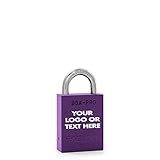 PACLOCK's 90A-PRO Series Padlock w/ Engraving, Buy American Act Compliant, Purple Anod. Alum., High...