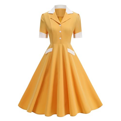 Robe de tailleur professionnelle habillée col chemise boutonnée femme