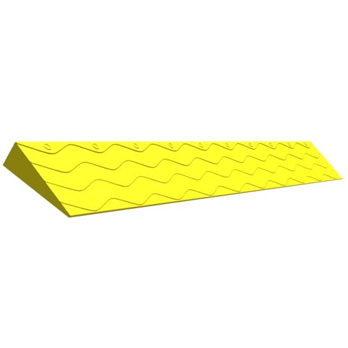 Robot Climbing Mat, Rampas Portátiles para Umbral de Puerta, Aptas para Sillas de Ruedas, Carros y Carritos, Color Amarillo, 100 x 12 x 5 cm miniatura 1