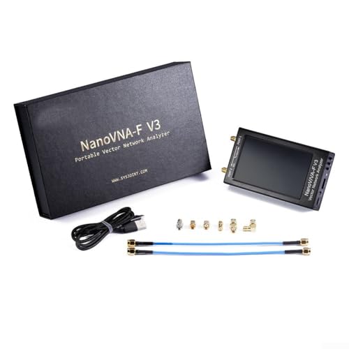 Niceminiwall Analizador de red vectorial de 10 KHz-1,5 GHz, medidor SWR HF, VHF, UHF, RF, herramienta de medición de 2,8 pulgadas, pantalla TFT portátil, dispositivo de mano con kit de calibración (0)