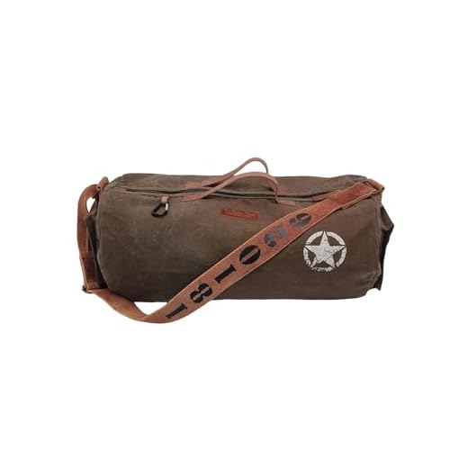 The House of Tara Canvas Travel Duffle Bag 25 litres | Sports Duffel | for Men and Women | Waterproof | Adjustable Broad Strap | Gym Bag | Airline Carry On Luggage | Quick Access Pockets | Brown