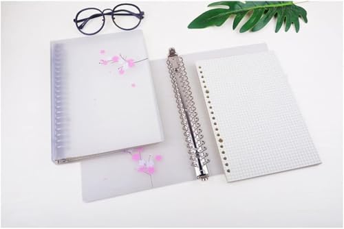 Cuaderno de cuadrícula recargable con anillas metálicas y hojas gruesas 5