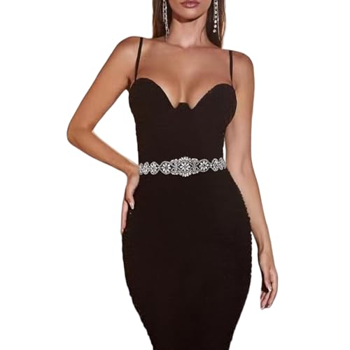 Bridal Belt Rhinestone Wedding Dress Belt Crystal Glitter Sash Wedding Waist Belt for Women