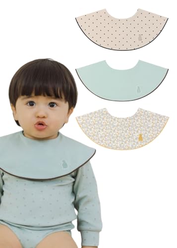 Image of Konny Baby Bib 3/5/7-Pack Set, 360 ° Rotate, Soft and Absorbent Drooling for Toddler Boys Girls Baby Essentials