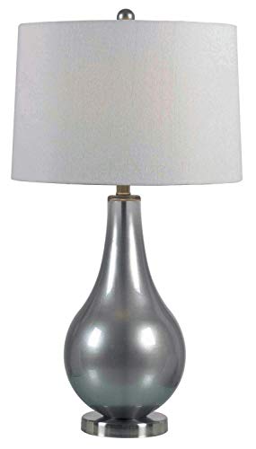 Kenroy Home Classic Table Lamp ,29 Inch Height, 16 Inch Diameter with Metallic Pewter Finish