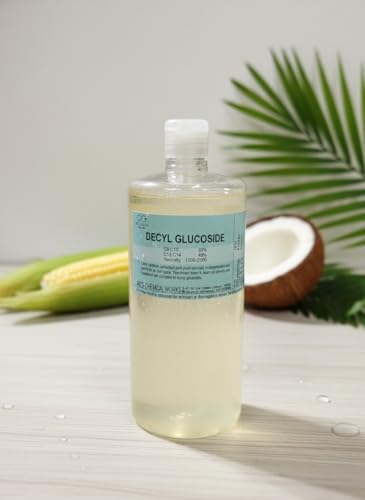 Ases Decyl Glucoside 1KG | Cosmetic Grade, Plant-Derived, Gentle Surfactant | Water Soluble Base for DIY Soap, bodywash, shampoo, baby products and Skin, Hair & Personal Care Products