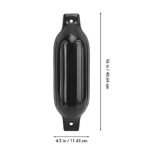 TKSE Bootsstoßstangen, 2 Stück PVC Marine Dock Stoßstangen Aufblasbare Gerippte Bojen Bootsstoßstange Schwarz Für Yachten, Boote, Fischerboote