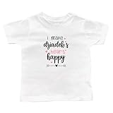 I Make Dziadek's Heart Happy Black or White Infant or Toddler T-Shirt, Grandson or Granddaughter Present, Kid Shirt, Valentine's (Dziadek Heart Happy Shirt)